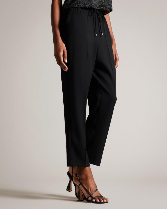 Pantalon Jogger Ted Baker Straight Leg Ankle Grazer Noir Femme | ERB-45578961